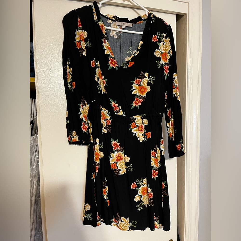 Black floral dress